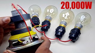 How to make 240v Free Energy Electricity Generator 12000W Solar light bulb Generator project idea [upl. by Sukramaj]