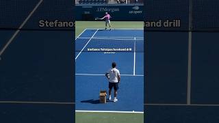 Tsitsipas brothers practicing forehands with their new coach 🔥 tennis forehand [upl. by Eiwoh947]