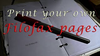 Still buying Filofax paper Print the dates YOU want with this free tool [upl. by Ydnys518]