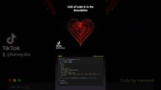 Amazing heart animation programming heartbeat animation htmlcssjavascript code foryou [upl. by Drusilla]