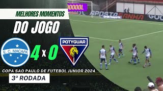 Macapá vs Potyguar Seridoense  Melhores Momentos  3ª Rodada  Copinha 2024 [upl. by Iow]