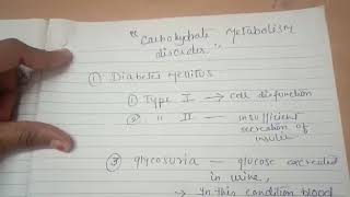 Carbohydrate Metabolism Disorder BY MRS SONIA SINGH [upl. by Ardnik]