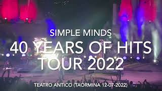 Simple Minds  40 Years Of Hits  Live in Taormina 12072022 4K [upl. by Hiram]