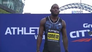 Nickel Ashmeade Wins Mens 150m at Great North City Games Newcastle GBR [upl. by Davis743]