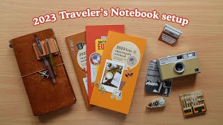 2023 Travelers Notebook Setup 📔 Monthly amp Weekly Vertical  Abbey Sy [upl. by Neenwahs293]