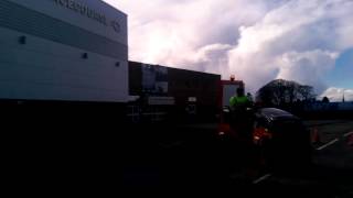 Scottish Grand National 2016road repairAyr Racecourse [upl. by Airdnal]