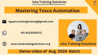 Mastering Tosca Automation – Demo on 10th August 2024 [upl. by Ninette]