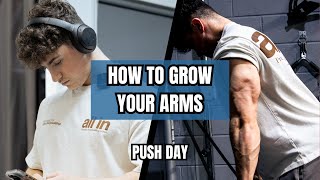 HOW TO GROW YOUR ARMS  PUSH SESSION [upl. by Drahcir]