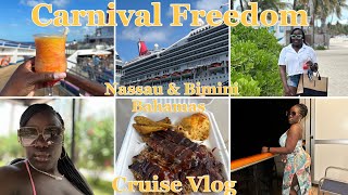 Cruise Vlog  Carnival Freedom  Nassau amp Bimini  Bahamas [upl. by Allerus]