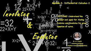 BTECH  INVOLUTES amp EVOLUTES  DIFFERENTIAL CALCULUSI  Dr S P Gupta ENGG MATHEMATICSI [upl. by Alrep218]