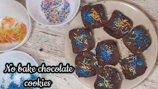 No Bake Cookies Chocolate cookies Chocolate biscuits no oven no cooker recipe flameless recipe [upl. by Nnahs]