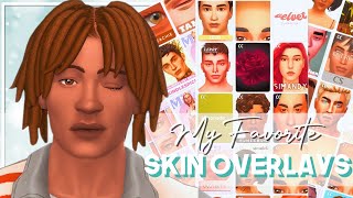 MY FAVORITE MALE SIMS 4 SKIN OVERLAYS CC LINKS 😁 [upl. by Porush]