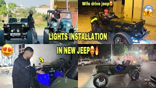 LIGHTS INSTALLSTION IN NEW JEEP😍❤️  Wife Drive Jeep First Time😱  Prabh buttar🔥 [upl. by Wickman242]