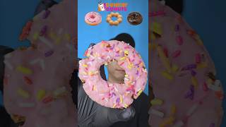 asmr mukbang Dunkin Donut Chocolate cake eating sound 🍩🍓🍰 [upl. by Naimad]