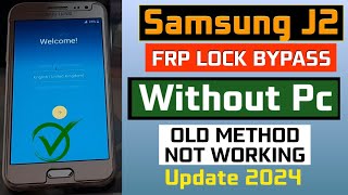 Samsung J2 Frp Bypass Without Pc  Samsung J200f Google Account Unlock New Method 2024 [upl. by Brita330]