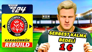 SERBEST KALMA BEDELLİ TRANSFERLERLE KARAGÜMRÜK REBUILD  FC 24 KARİYER MODU [upl. by Metah438]