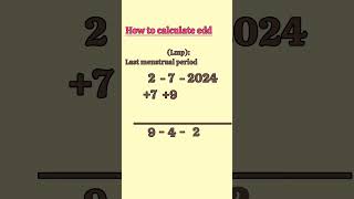 how to calculate edd ll exact date of delivery by lmp🤰 [upl. by Us]