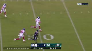 Daniel Jones TRIPS After 80 Yard Run  NFL Week 7 [upl. by Lorita428]