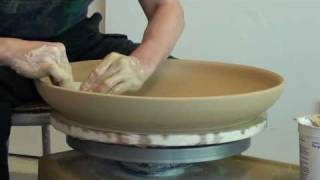 5 Throwing a Large Platter on the Pottery Wheel with HsinChuen Lin [upl. by Robb]