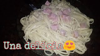 Como hacer fideos con crema y paleta facil rapido y sencillo [upl. by Sherborn754]