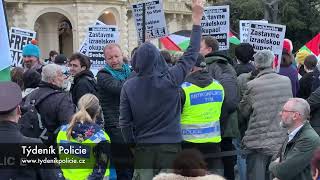 PROPALESTINSKĂ DEMONSTRACE V PRAZE S NĂSLEDNĂťM POCHODEM [upl. by Delwyn202]