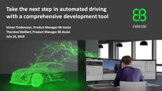 Elektrobit Webinar Take the next step in automated driving with a comprehensive development tool [upl. by Aihsik]