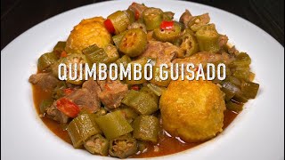 Quimbombó Guisado con Cerdo  Cocina Con Fujita [upl. by Ronn237]