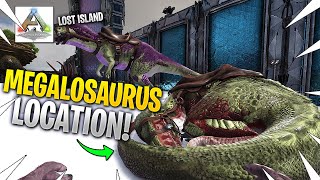 How To Tame A Megalosaurus On ARK Lost Island Best Location [upl. by Nerdna]