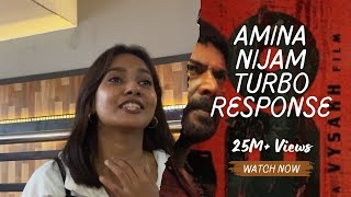 Amina Nijam TURBO responds review turbo mammootty explore filime malayalammovie likeforlikes [upl. by Novat]