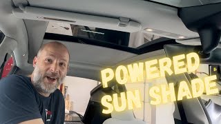 Tesla Powered Sun Shade for Model Y [upl. by Ramso]