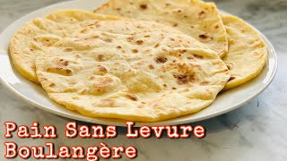 PAIN SANS LEVURE BOULANGÈRE Style naan indien à la poêle facile et rapide Deli Cuisine [upl. by Laohcin70]