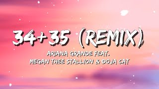 Ariana Grande  3435 Remix  feat Megan Thee Stallion amp Doja Cat Lyrics Lyric Mix [upl. by Duggan]