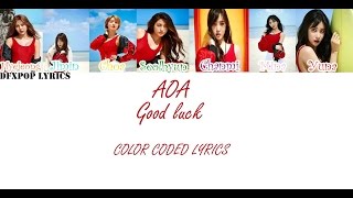 AOA  Good luck Color coded lyrics HanRomEng [upl. by Aliekat]