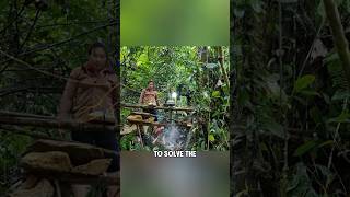 A woman built a small hydroelectric power station by the stream using two bamboos shorts [upl. by Ahsekyw]