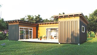 Shipping Container House  Perfect for a Small Space  Small house ideas design [upl. by Aihsoek676]