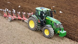 JOHN DEERE 6R 250  PLOUGHING [upl. by Aila]