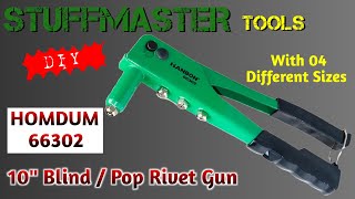 Homdum Non Slip 10quot Rivet Gun  Blind Rivet Gun  Pop Rivet Gun  Riveter [upl. by Enerod538]