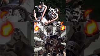 Radial Engine  cylinder radial engine viral shorts automobile mechanical engineering [upl. by Myrta639]