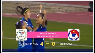 Philippines vs Vietnam  40  AFF Womens 2022 Semifinals [upl. by Lingwood854]