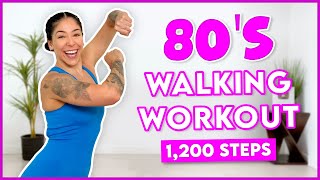 80s WALKING WORKOUT 1200 StepsLow Impact [upl. by Sairu]