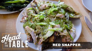 Grilled Red Snapper with a Green Sauce Rub  Oklahoma Joes® [upl. by Fuller]