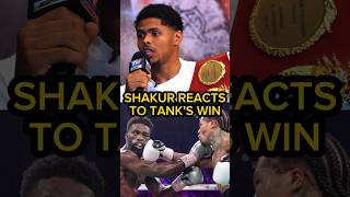 Shakur Stevenson Reaction to Tank Davis beating Frank Martin [upl. by Zuleika]