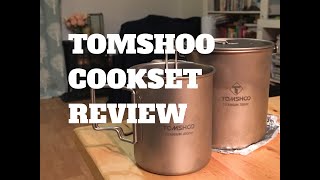 Tomshoo Titanium Cookset Review  450ml and 750ml Pots  Spork [upl. by Norrag341]