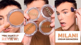 Mini Makeup Review MILANI CREAM BRONZERS [upl. by Vlad]