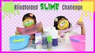 BLINDFOLDED SLIME CHALLENGE ♥ MEMBUAT SLIME SAMBIL TUTUP MATA [upl. by Aninaig2]