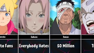 Most Hated NarutoBoruto Characters [upl. by Roswald]