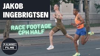 RACE FOOTAGE Jakob Ingebrigtsen  Copenhgen Half Marathon [upl. by Ladnyk]