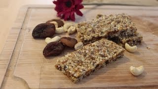 How to make Apricot and Cashew Nut Snack Bars internationalwomen [upl. by Eelyk]