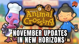 November Updates in Animal Crossing New Horizons [upl. by Gable]