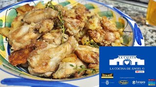 Alitas de pollo con patatas ajo cabañil [upl. by Foushee]